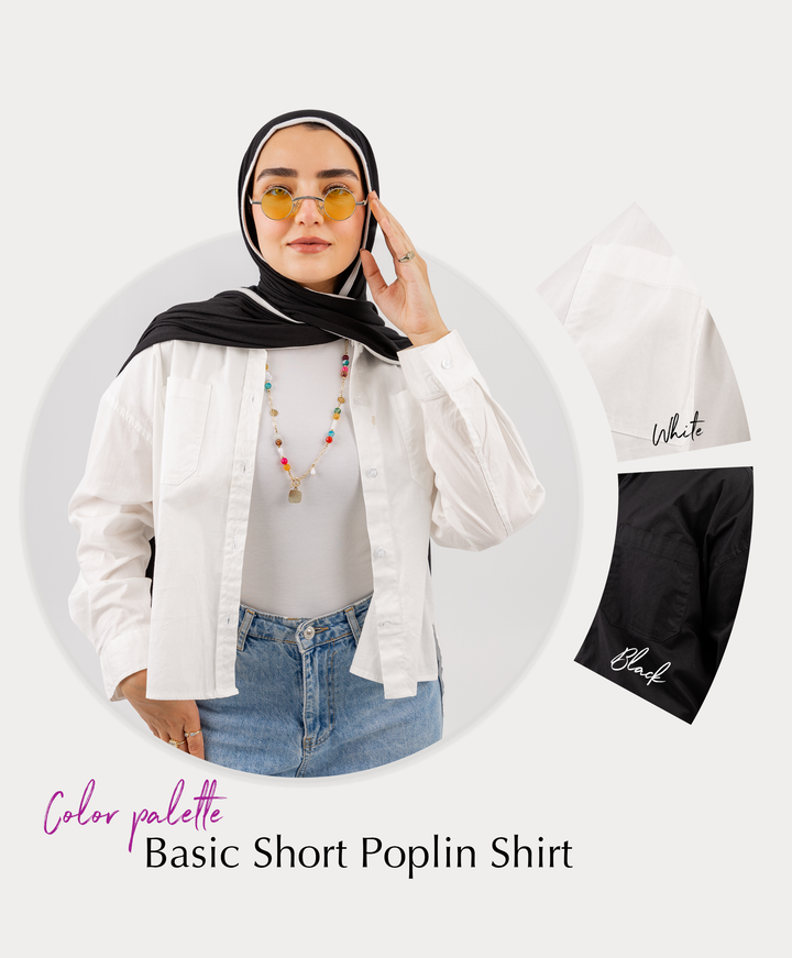 Basic Short Poplin Shirt