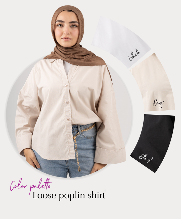 Loose Poplin Shirt
