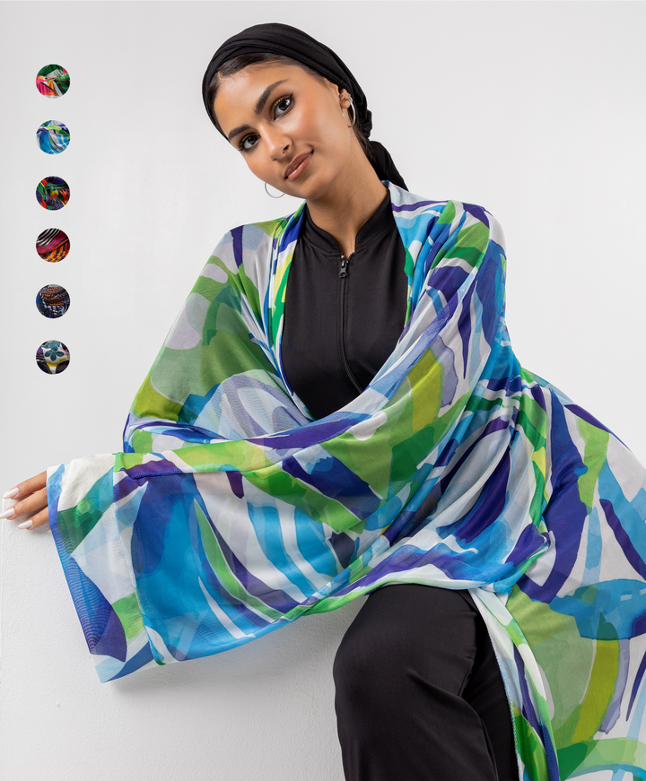 Printed Tulle Kimono