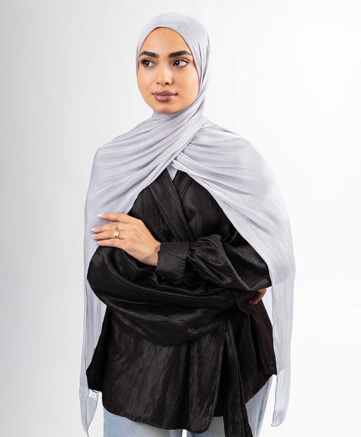 Organza Crinkle Satin Scarf