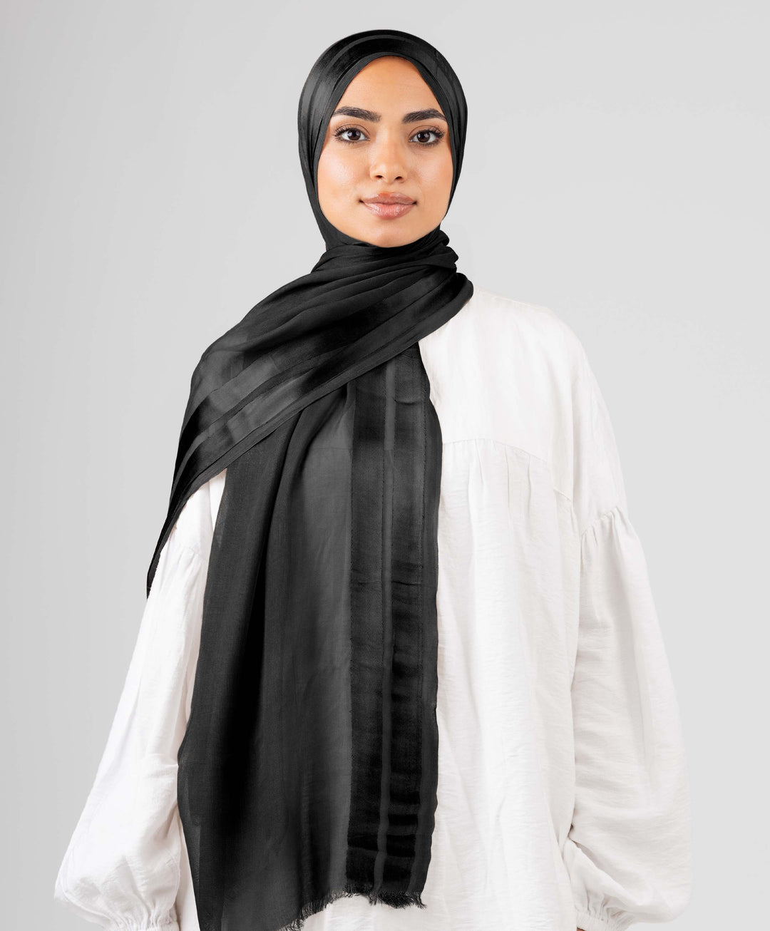 Glowy Satin Linen Scarf