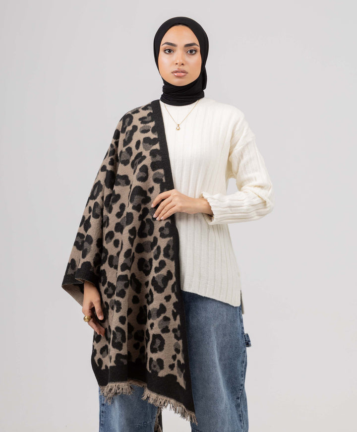 Leopard Winter Shawl