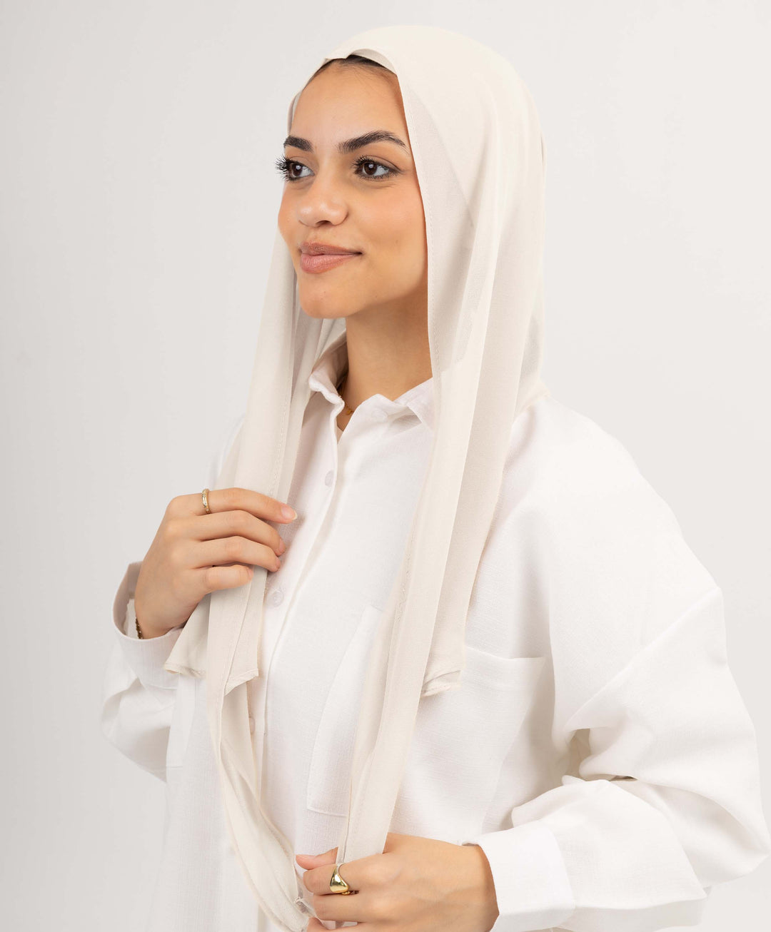 Easy Closed Chiffon Wrap Scarf