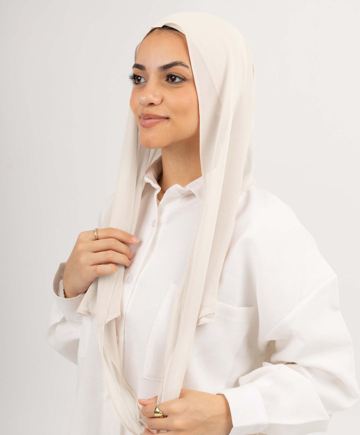 Easy Closed Chiffon Wrap Scarf