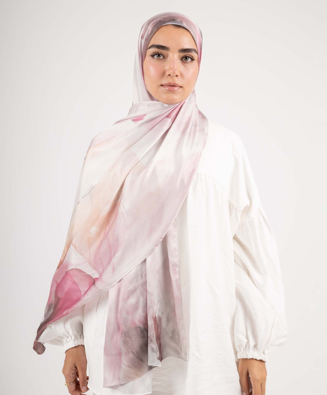 Rose Mist Silk Scarf