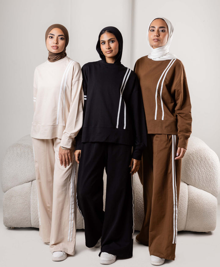 White Stripes Cotton Set