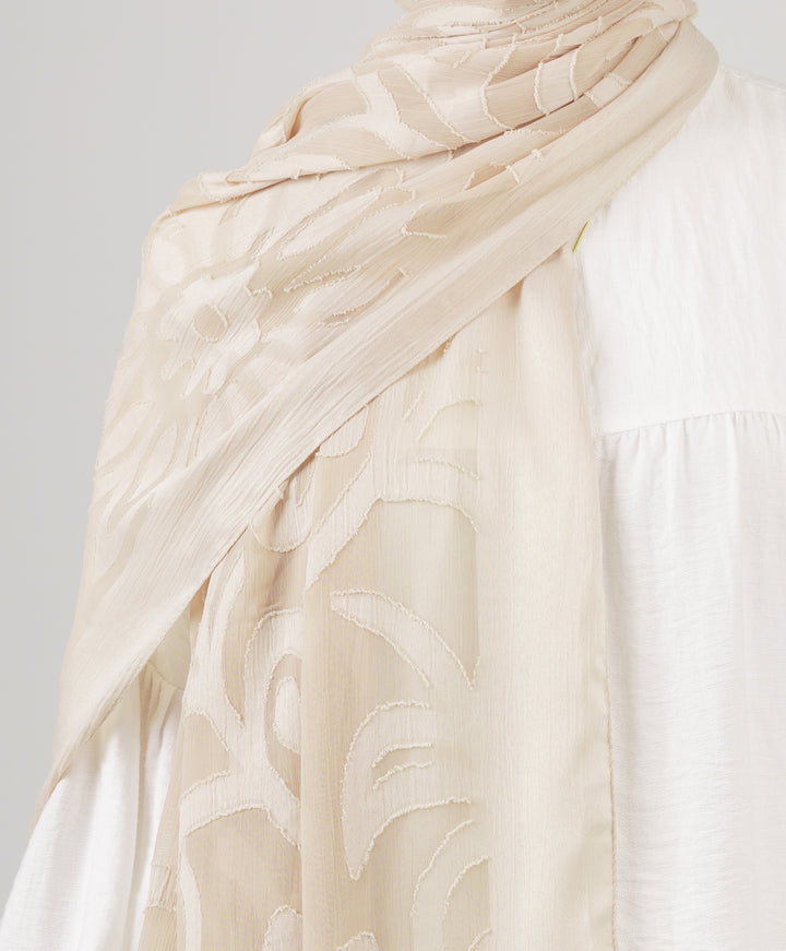 Floral Filigree Chiffon Scarf