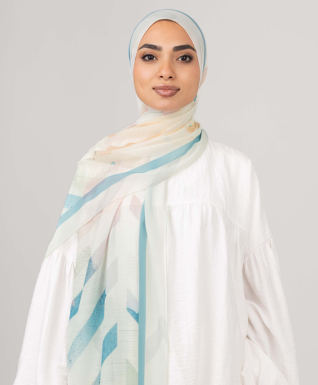 Linescape Chiffon Scarf