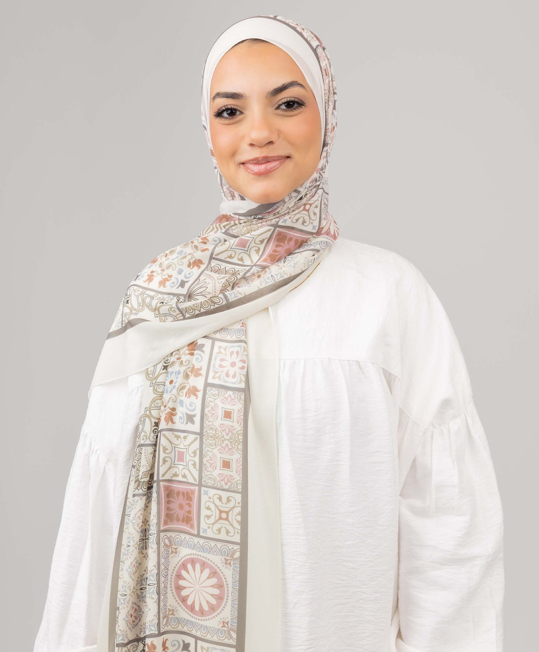 Florid Chiffon Scarf
