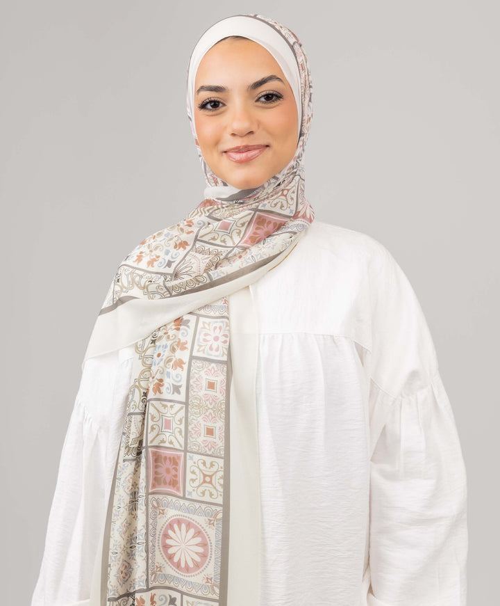 Florid Chiffon Scarf