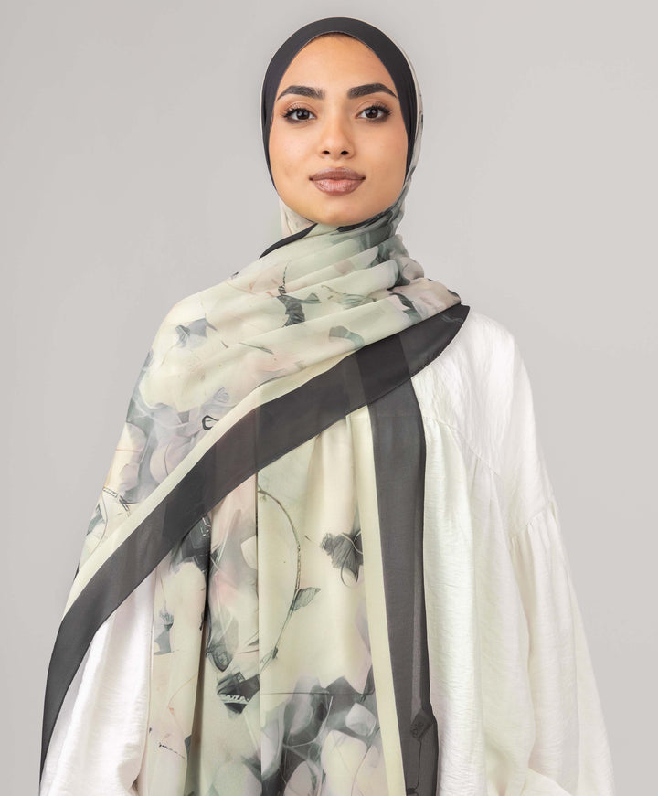 Vintage Bloom Chiffon Scarf