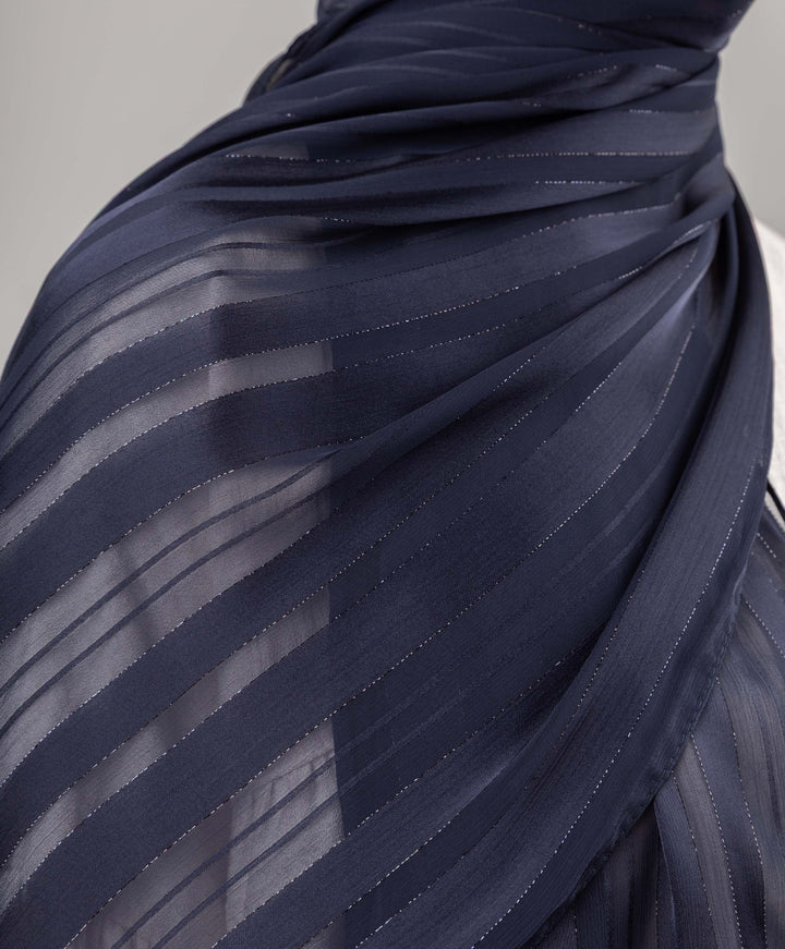 Mini Lines Glittery Satin Chiffon