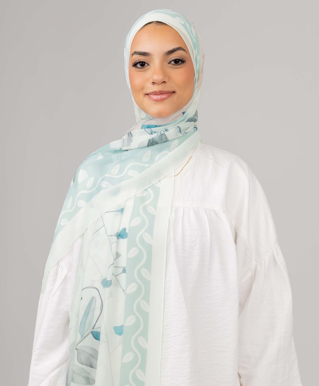 Aqua Chiffon Scarf