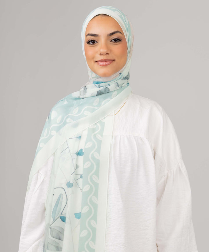 Aqua Chiffon Scarf