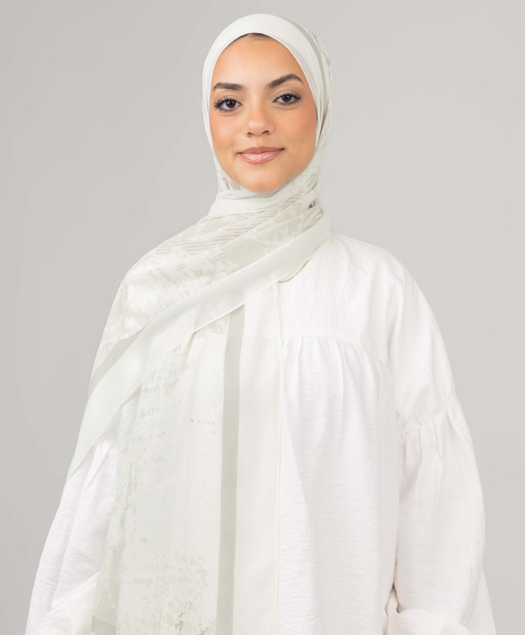 Ivory Whisper Chiffon Scarf