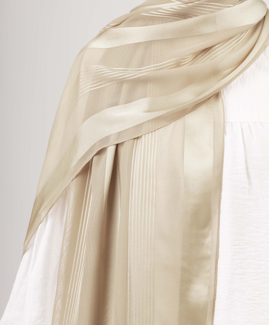 Stately Satin Chiffon Scarf
