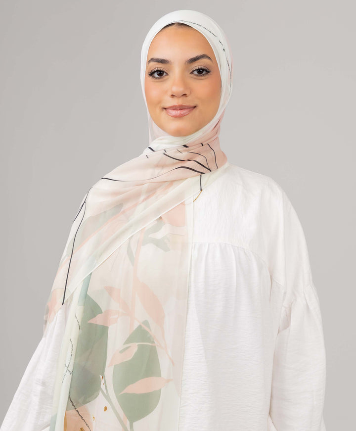 Botanical Chiffon Scarf