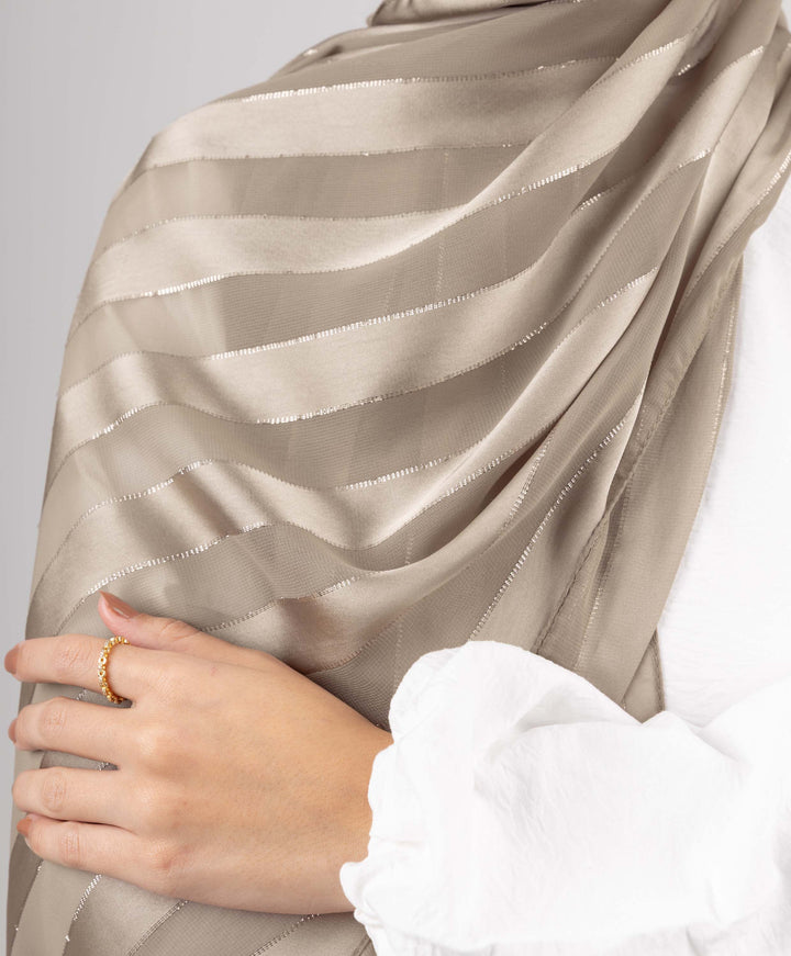 Striped Chiffon Scarf