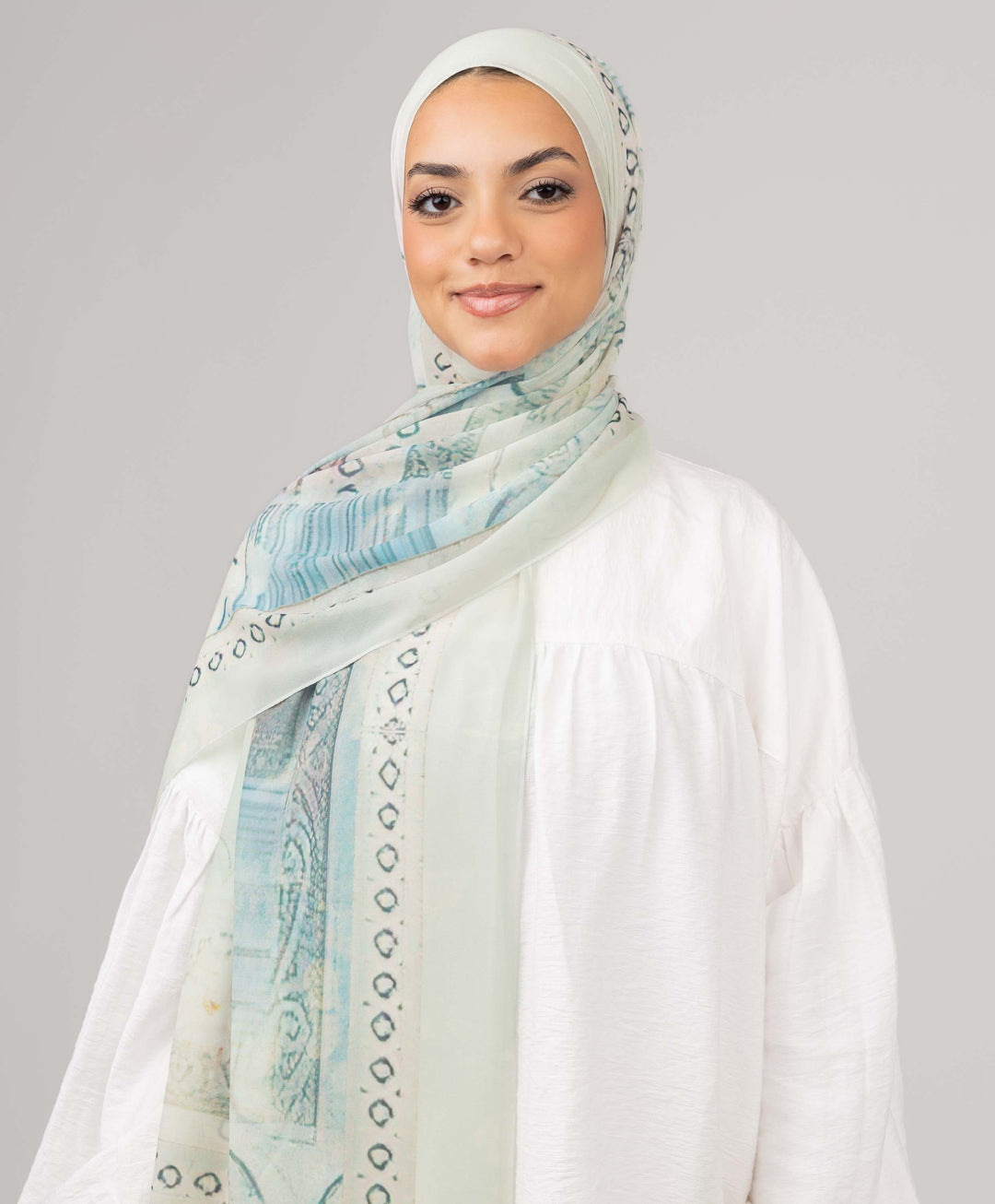 Ivory Tint Chiffon Scarf
