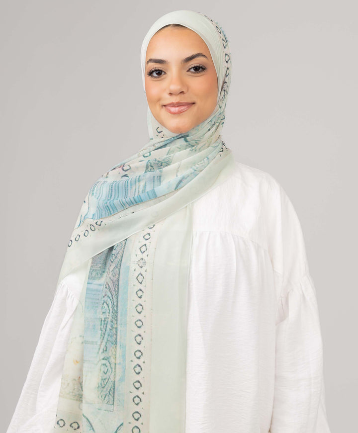 Ivory Tint Chiffon Scarf