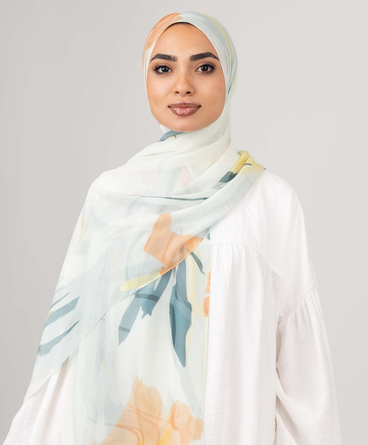 Tropical Chiffon Scarf