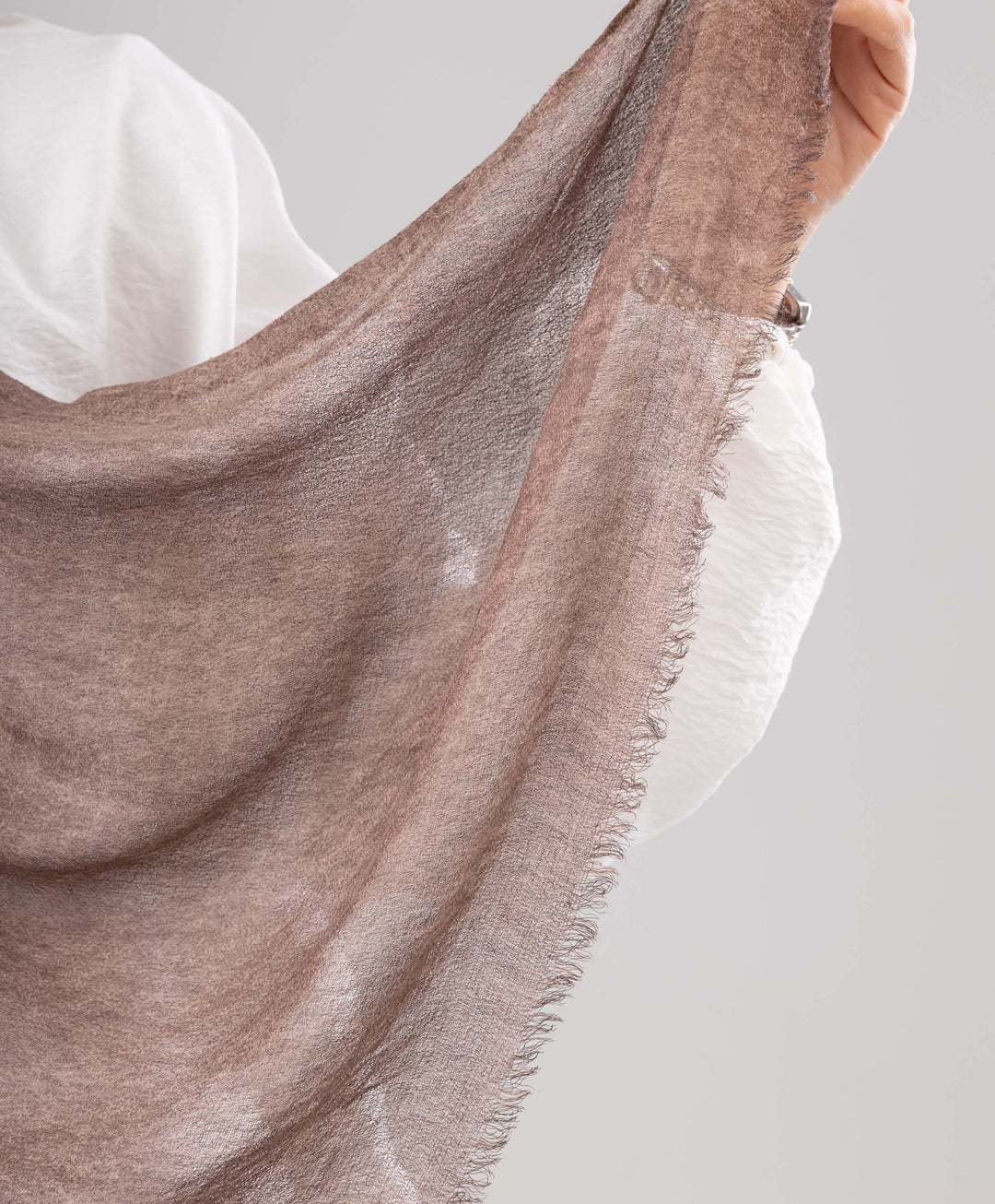 Fuzzy Linen Marble Scarf