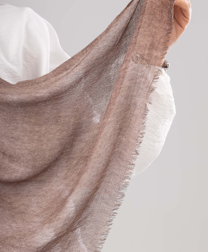 Fuzzy Linen Marble Scarf