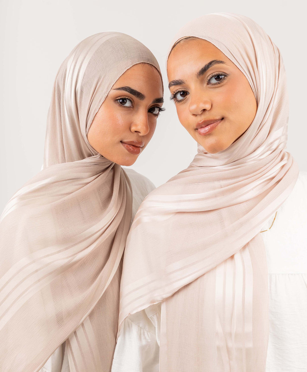 Crinkle Satin Chiffon Scarf