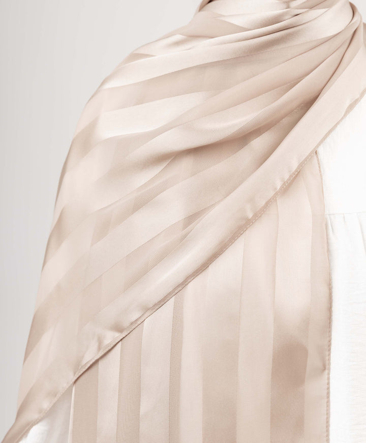 Lined Satin Chiffon Scarf