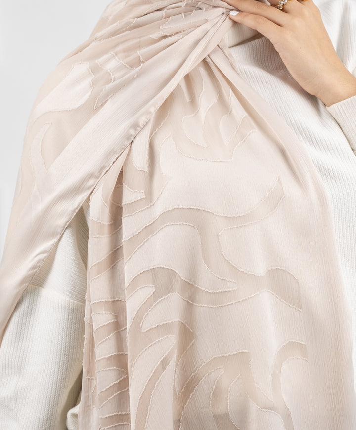 Cut-Out Chiffon Scarf