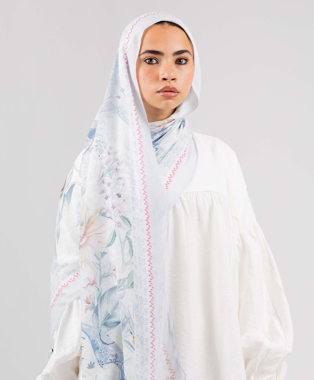 Pale Flowers Modal Scarf