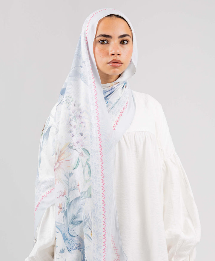 Pale Flowers Modal Scarf