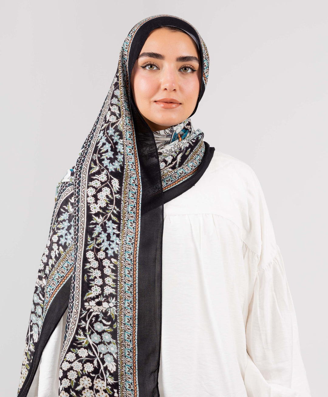 Black Lace Modal Scarf