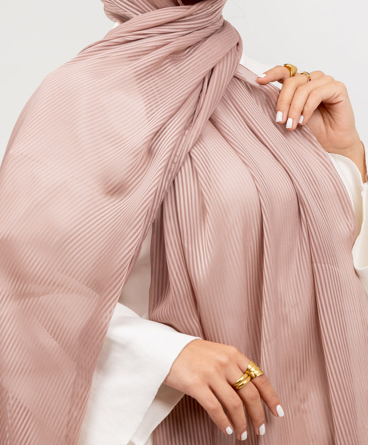 Lined Satin Chiffon Scarf