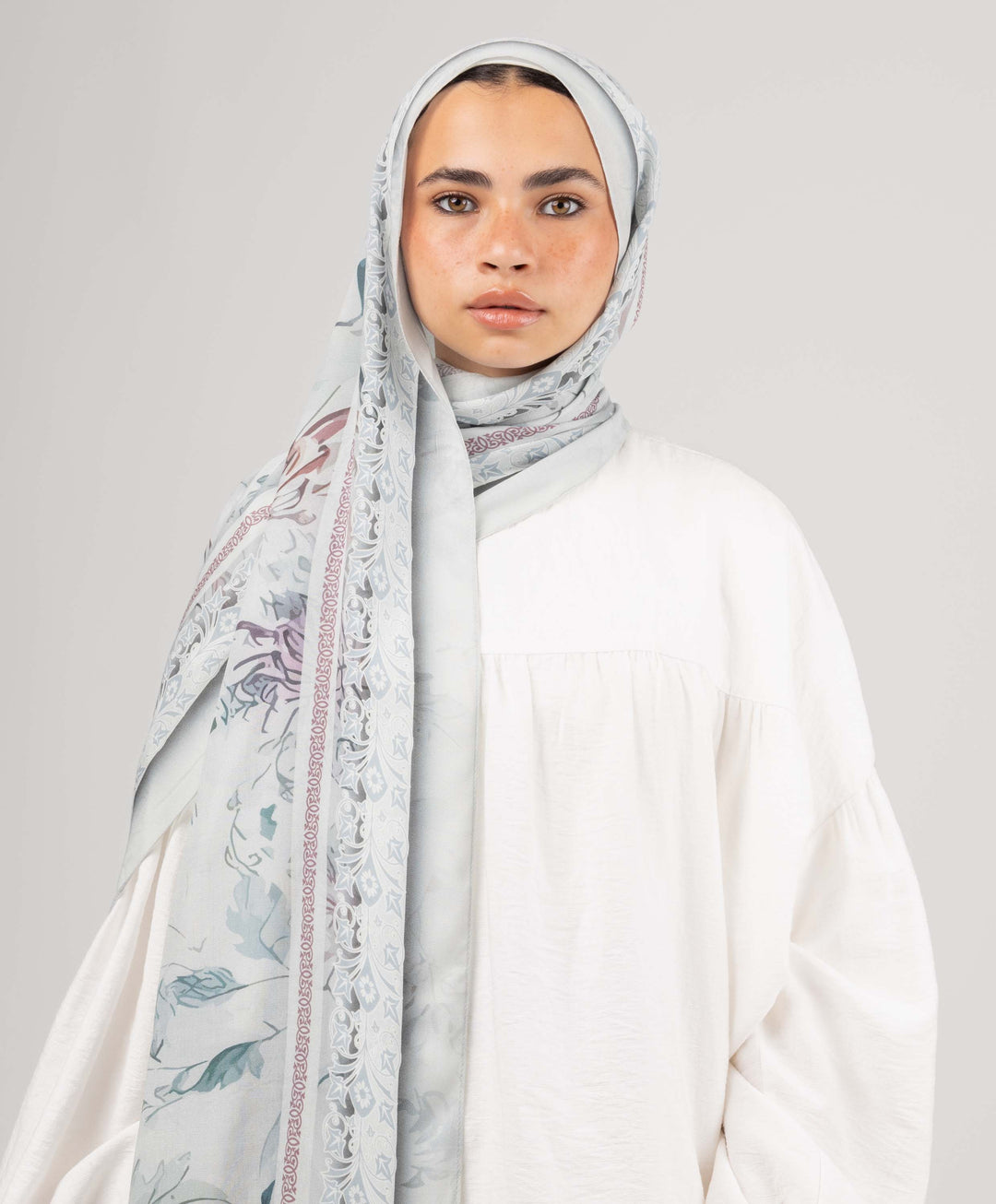 Icy Bloom Modal Scarf