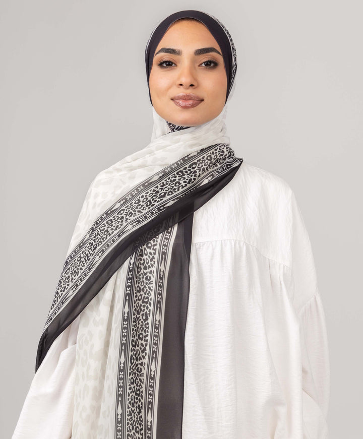 Ghost Leopard Chiffon Scarf