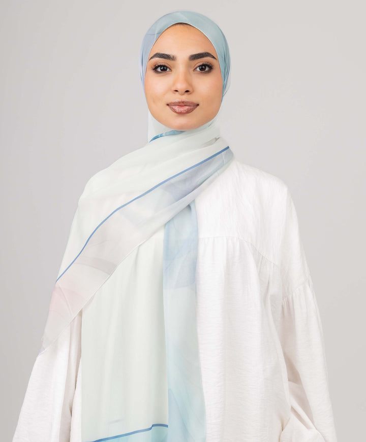 Pastel Sky Chiffon Scarf