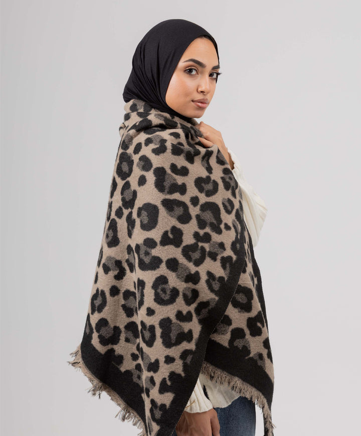 Leopard Winter Shawl
