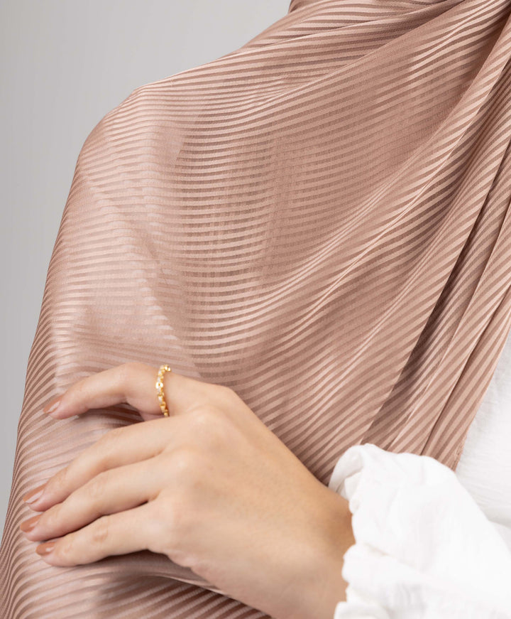 Lined Satin Chiffon Scarf