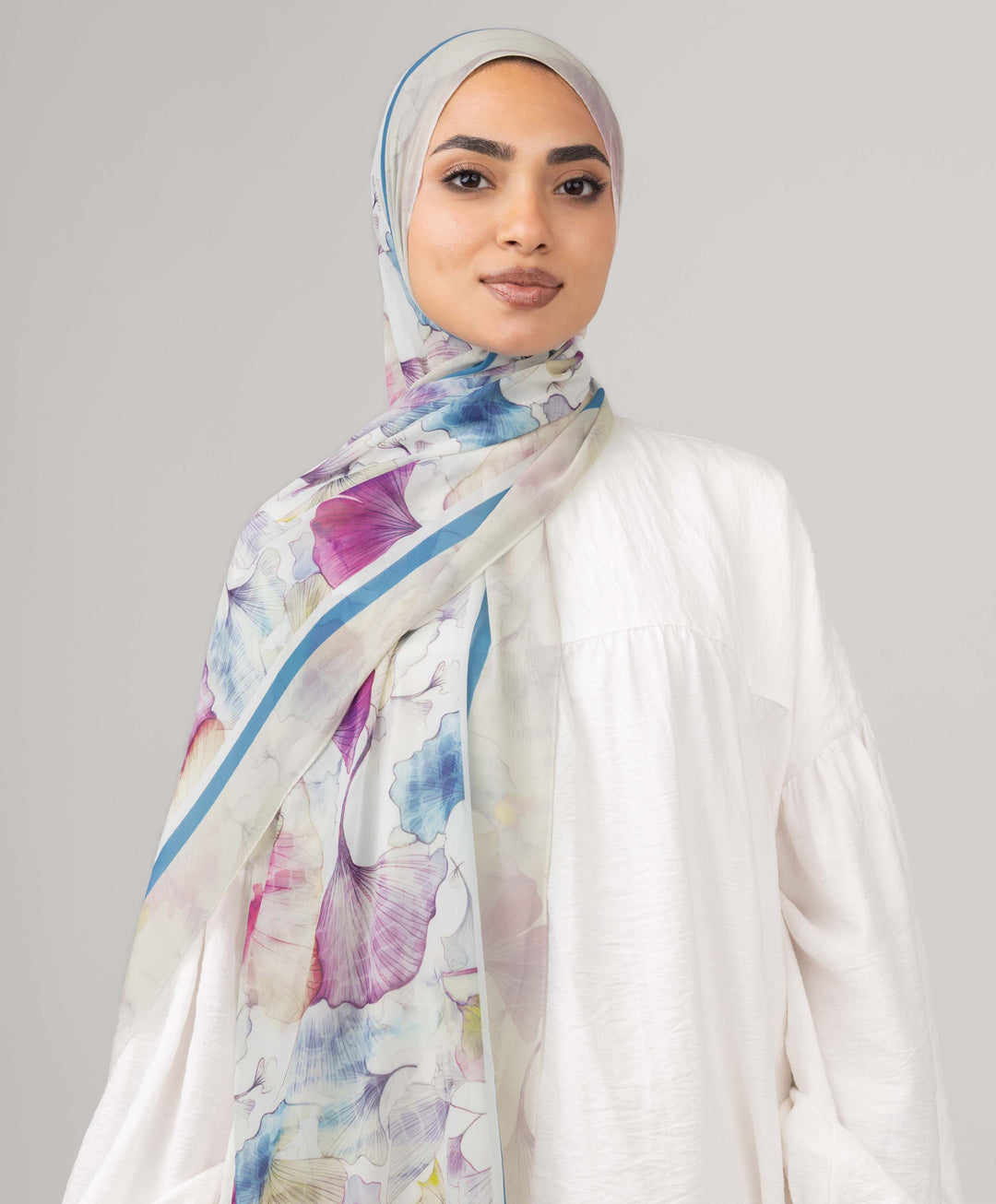 Ginkgo Breeze Chiffon Scarf