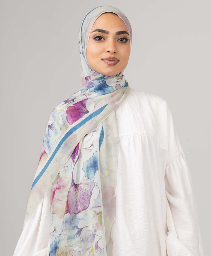 Ginkgo Breeze Chiffon Scarf