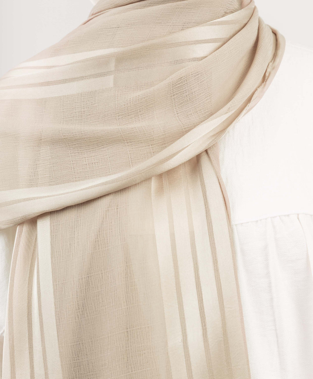 Crinkle Satin Chiffon Scarf