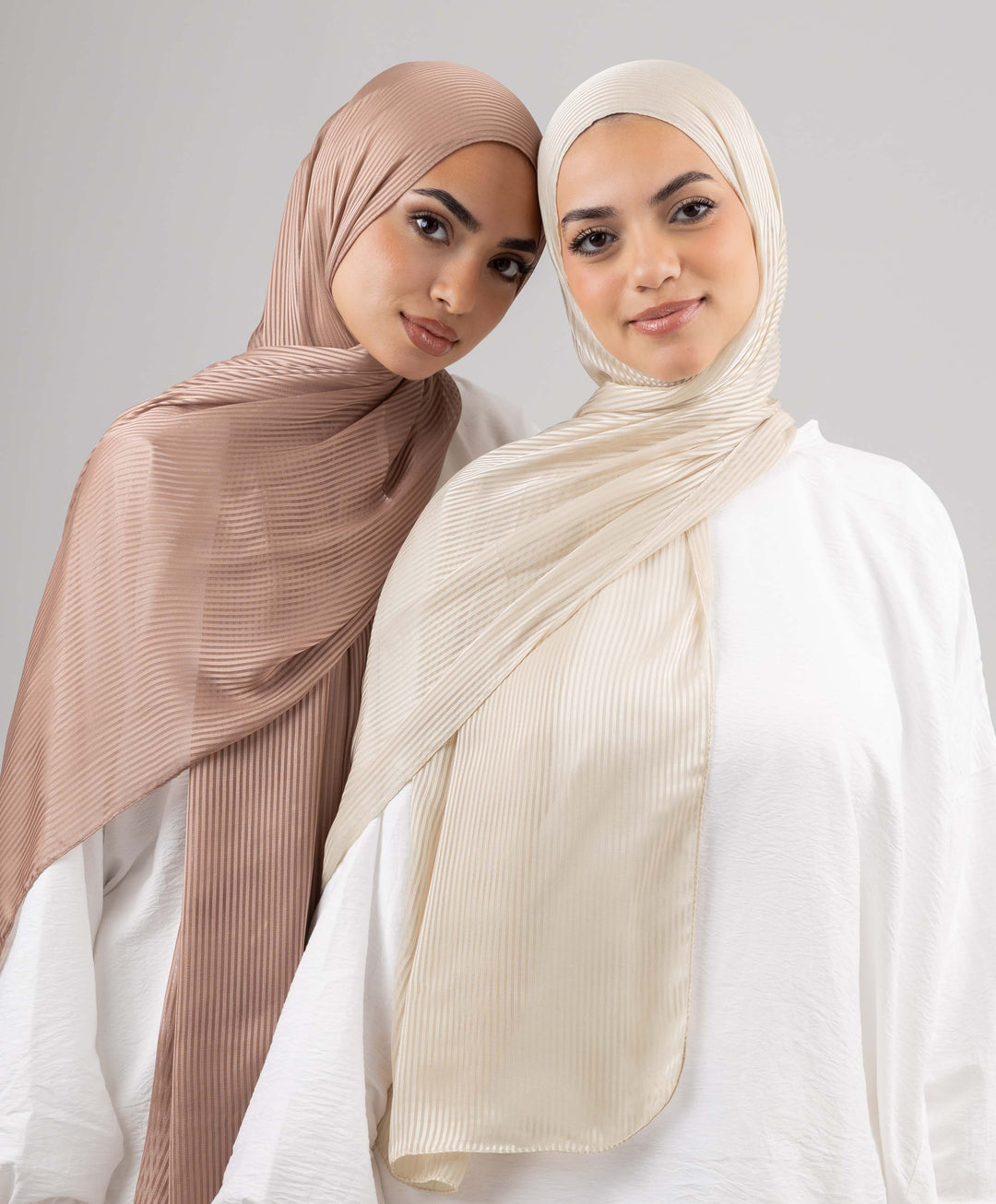 Lined Satin Chiffon Scarf