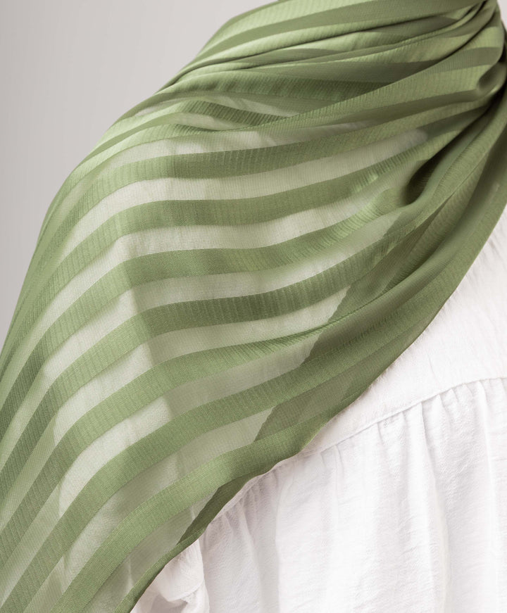 Majestic Satin Chiffon Scarf