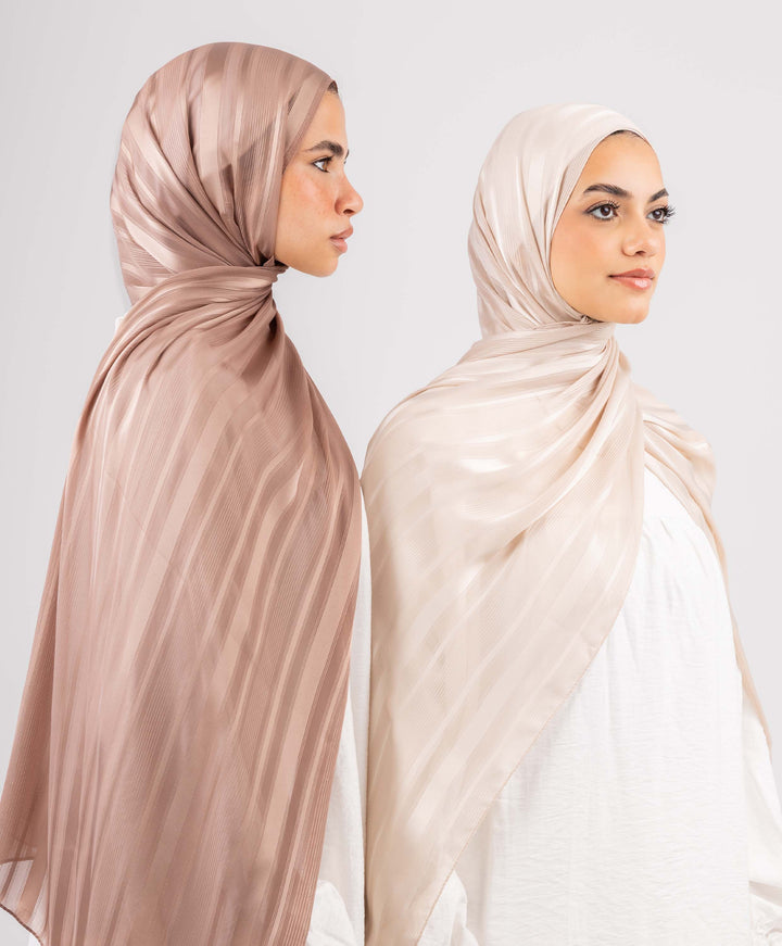 Dainty Satin Chiffon Scarf