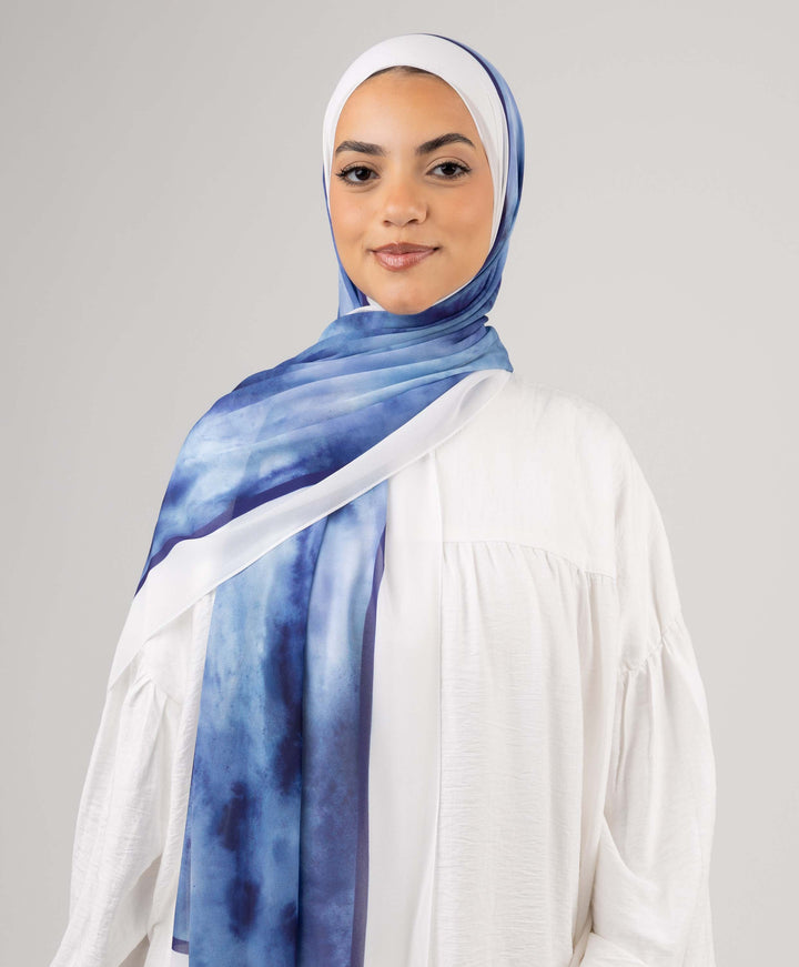 Tie Dye Chiffon Scarf