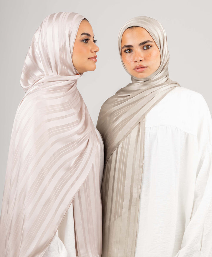 Mini Lines Glittery Satin Chiffon