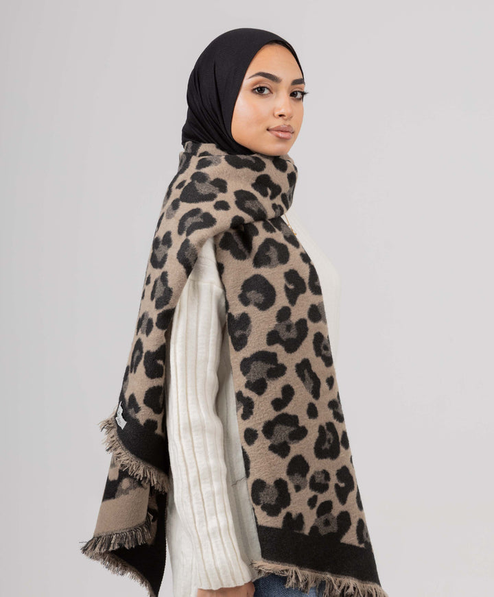 Leopard Winter Shawl
