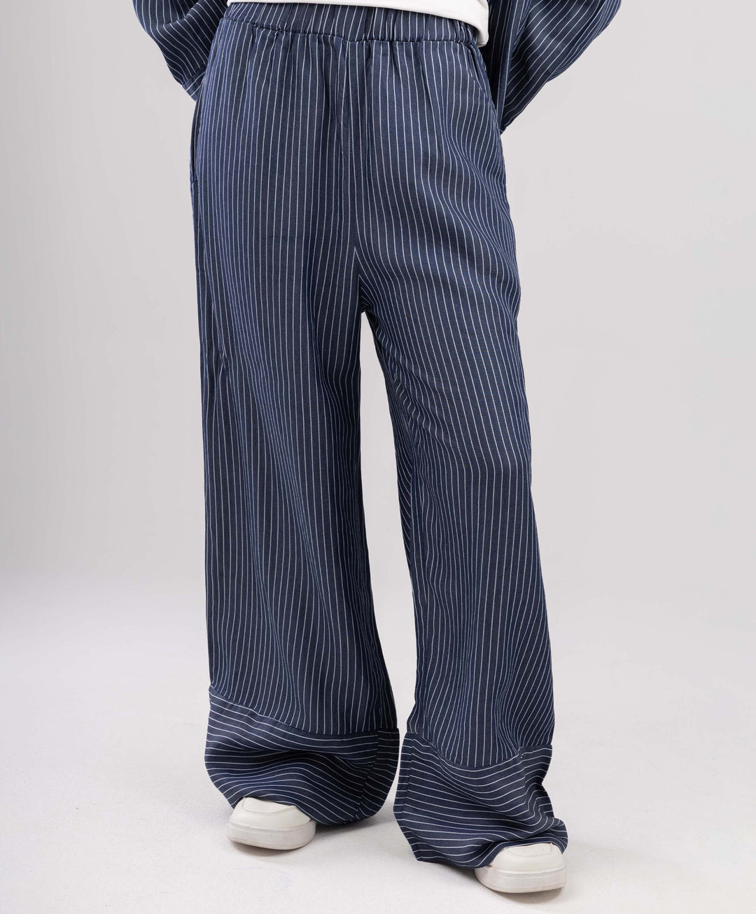 Striped Wrap Denim Set