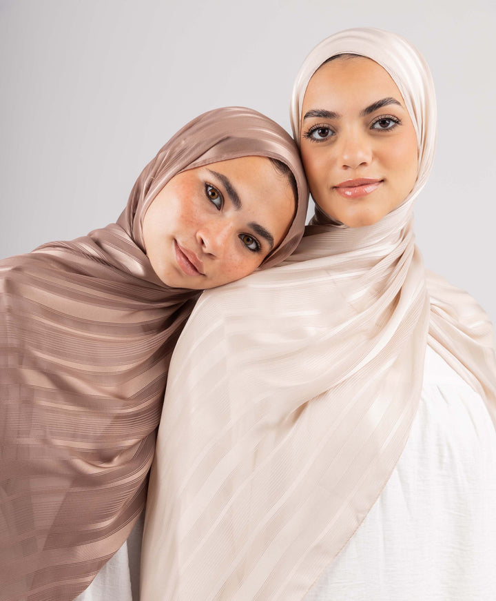 Dainty Satin Chiffon Scarf